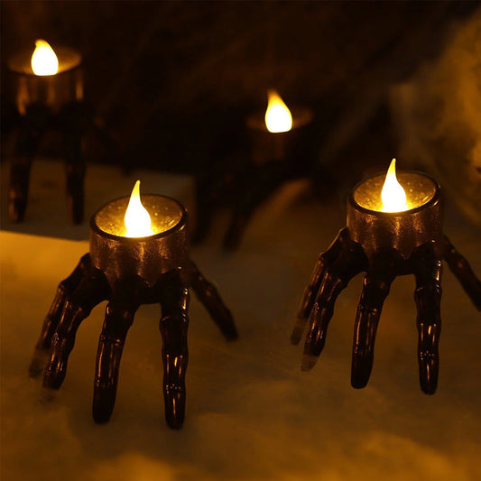 LED Spooky Skeleton Hand Candle