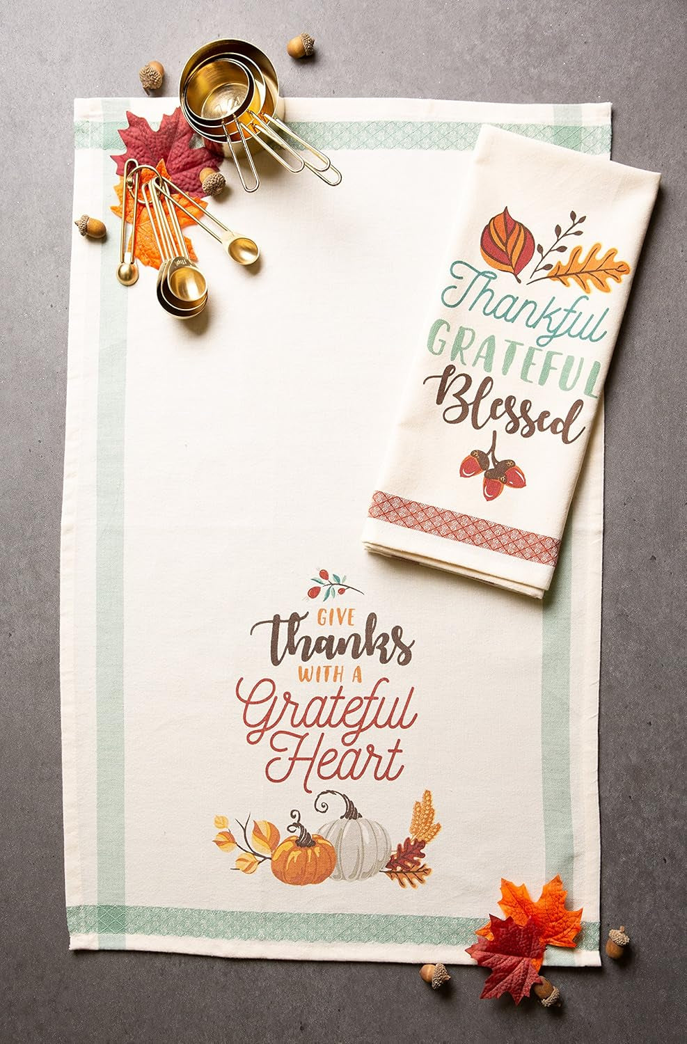 2 Fall Towels for Kitchen 18X28 2