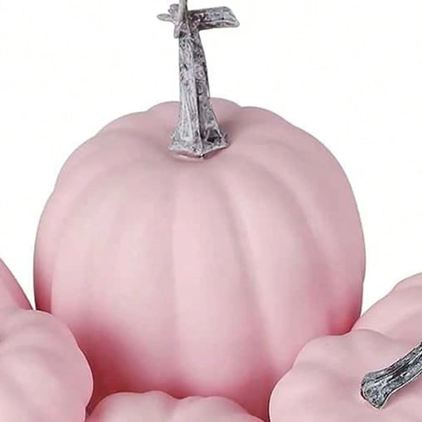 12Pcs Pink Faux Pumpkins Decoration