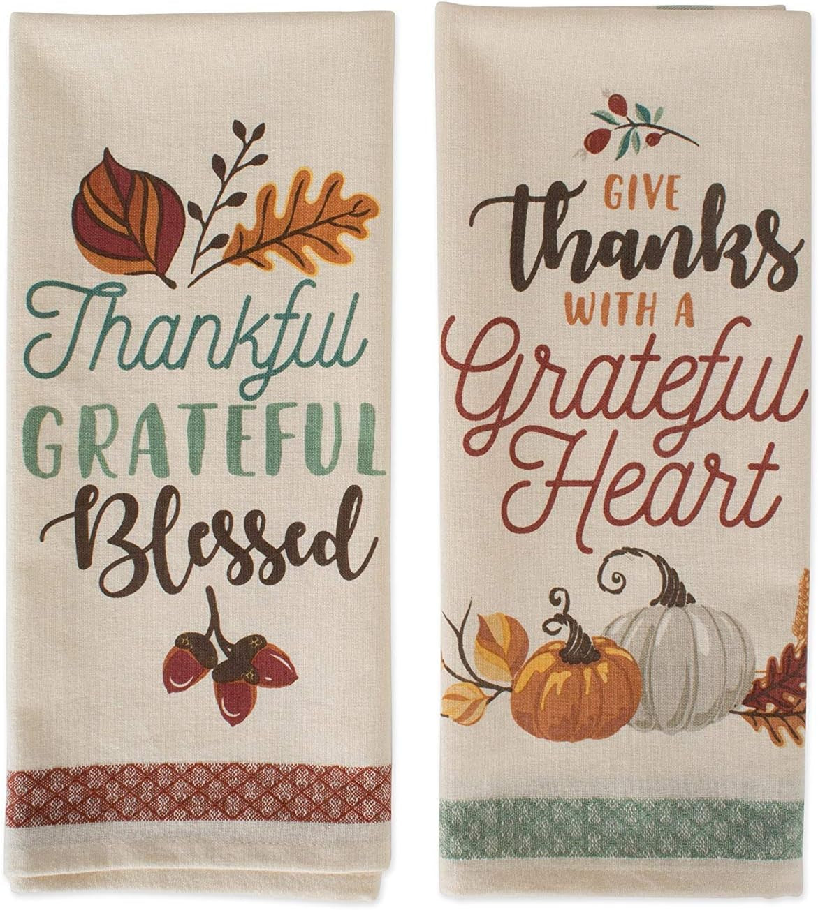 2 Fall Towels for Kitchen 18X28 2