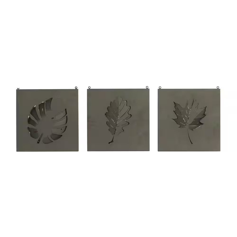 Gold Metal Contemporary Wall Decor (Set of 9)