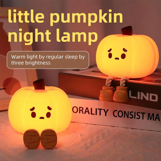 Cute Soft Silicone Pumpkin Night Light