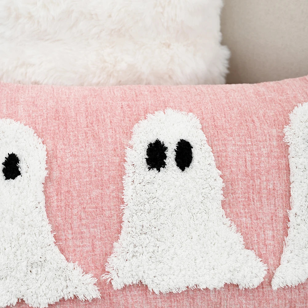 Too Cute To Spook! Pink Cute Ghost Pillowcase