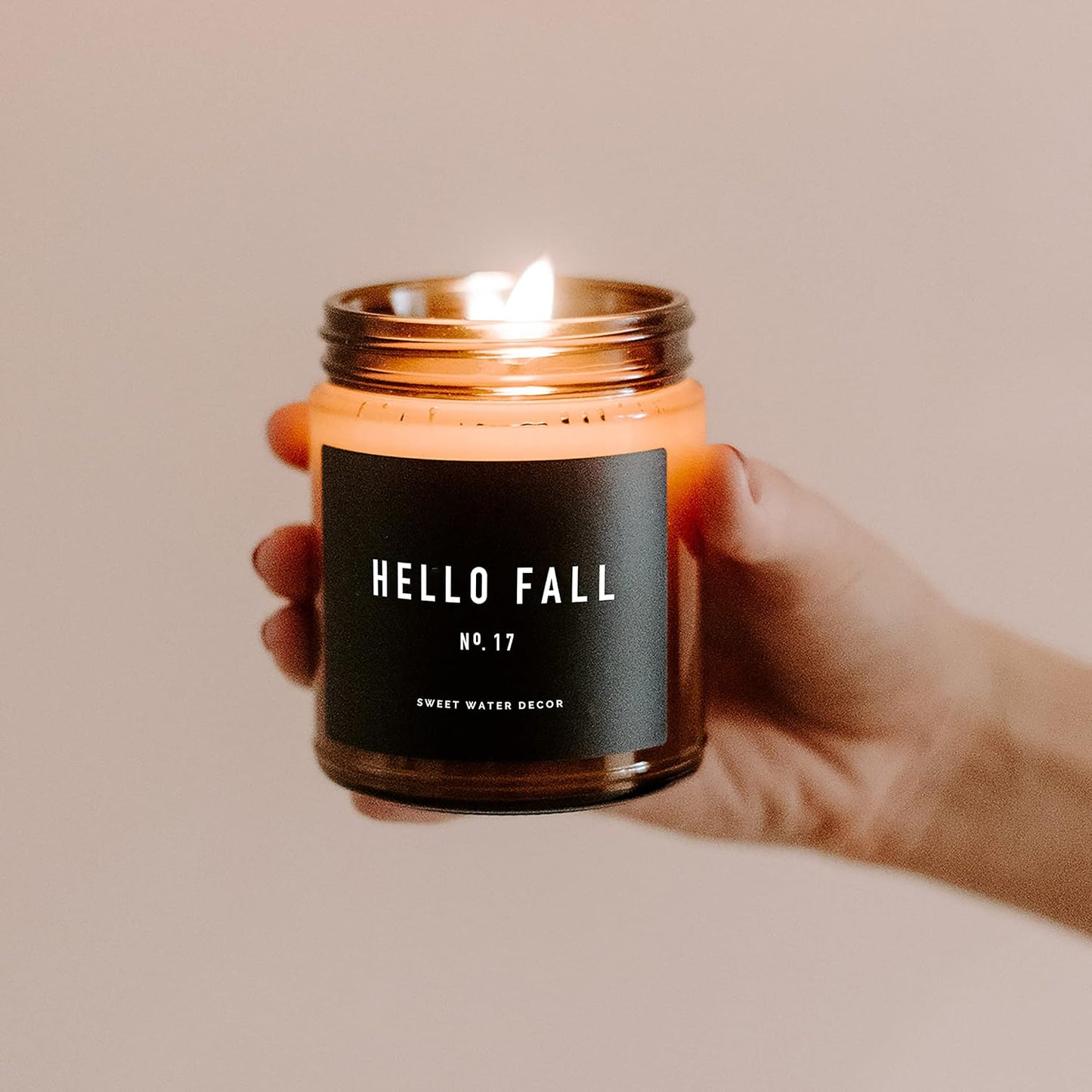 Hello Fall Candle - 100% Cotton Wick Soy Wax Candles with 40 Hour Burn Time - Made in the USA- Women Owned - 9Oz