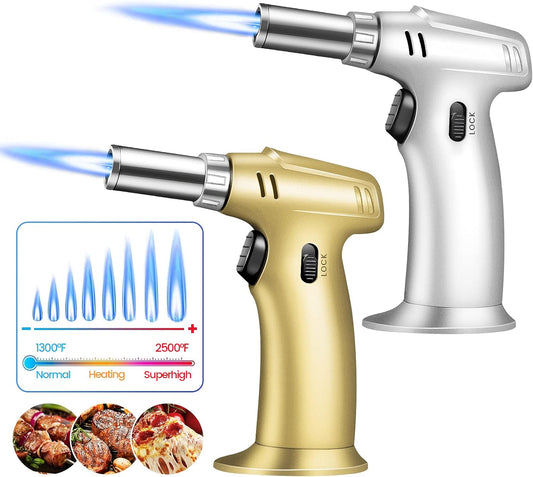 (2 Pack) Refillable Kitchen Torch Lighter