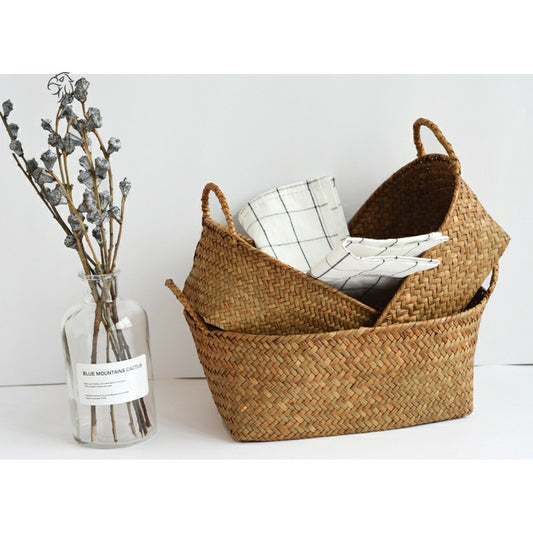 Seagrass Woven Coffee Table Basket