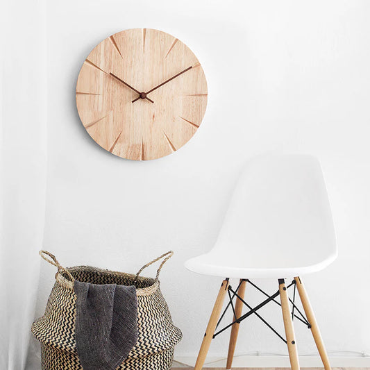 Natural Wooden Wall Clock 
