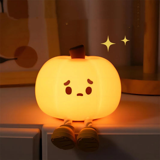 Cute Soft Silicone Pumpkin Night Light