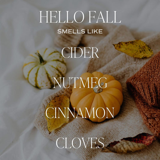 Hello Fall Candle - 100% Cotton Wick Soy Wax Candles with 40 Hour Burn Time - Made in the USA- Women Owned - 9Oz 