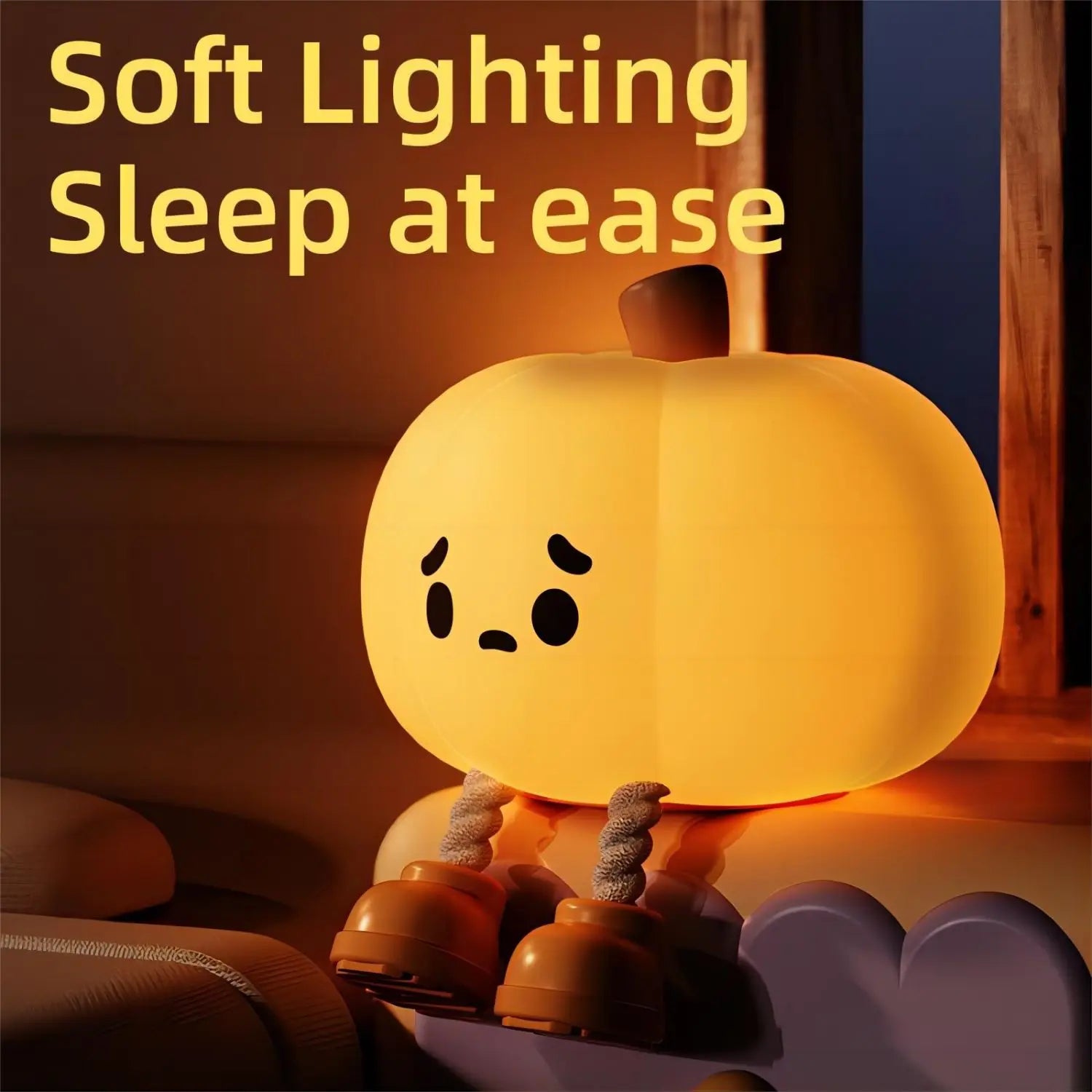 Cute Soft Silicone Pumpkin Night Light