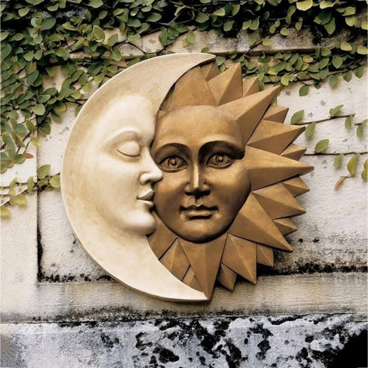 Design Celestial Sun and Moon Wall Sculpture