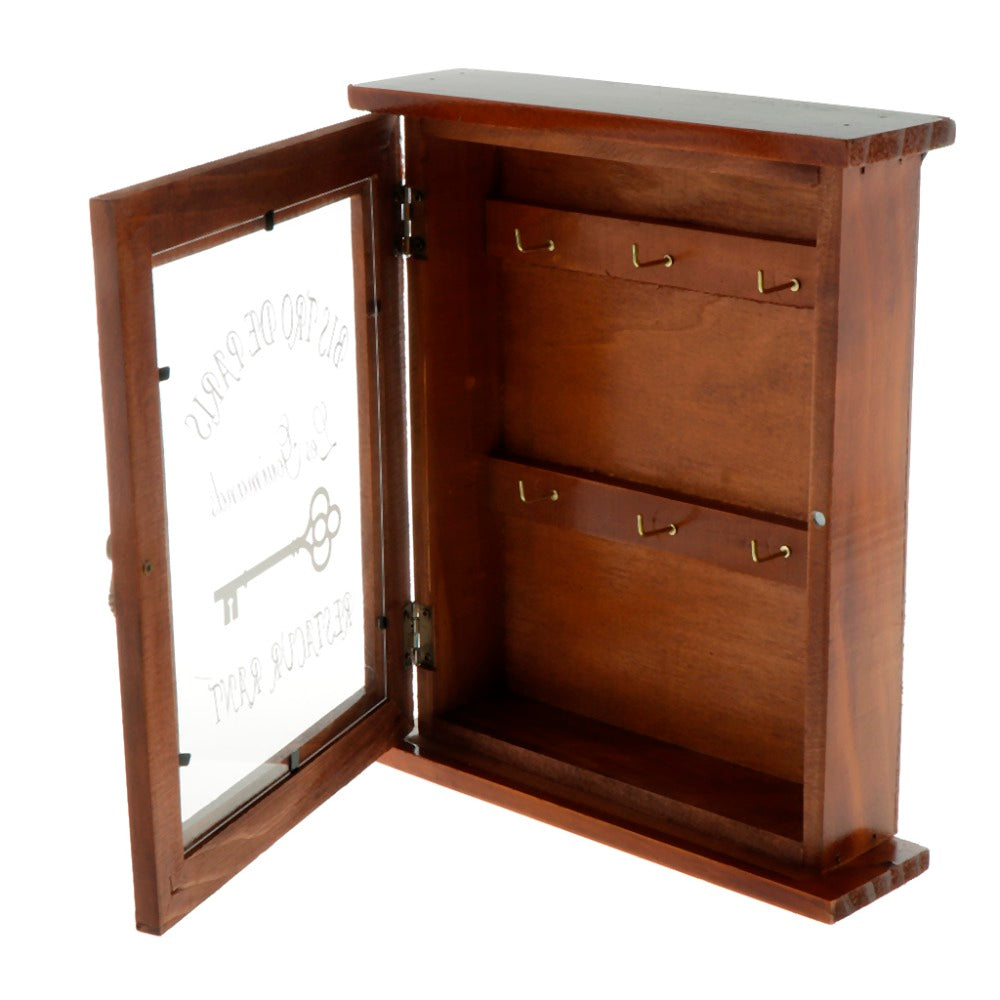Vintage European Style Wooden Key Storage Cabinet 