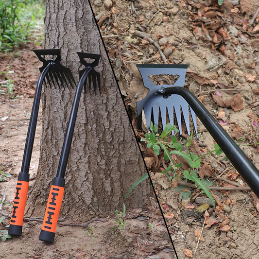 2 in 1 Garden Rake Stainless Tool for Weeding 