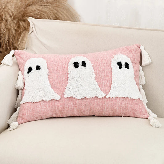 Too Cute To Spook! Pink Cute Ghost Pillowcase 
