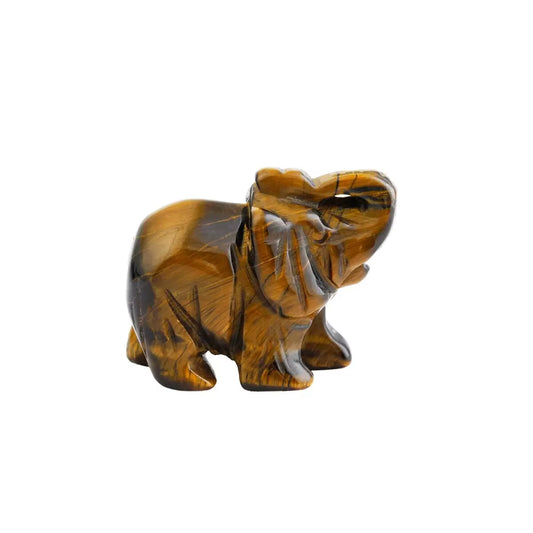 Hand Carved Jade Elephant Statue - Good Luck Ornament and Decor