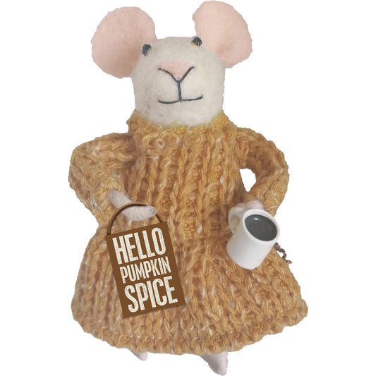 Hello Pumpkin Spice Coffee Mouse