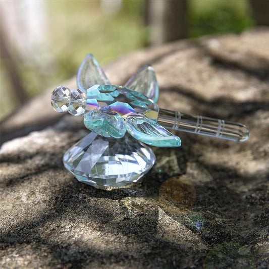 Crystal Dragonfly Figurine Glass Animal Figurines Collectibles Home Decor Paperweight