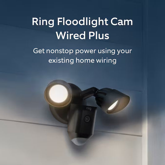 Smart Security Video Camera with 2 Motion-Activated LED Floodlights, 2-Way Talk, Color Night Vision