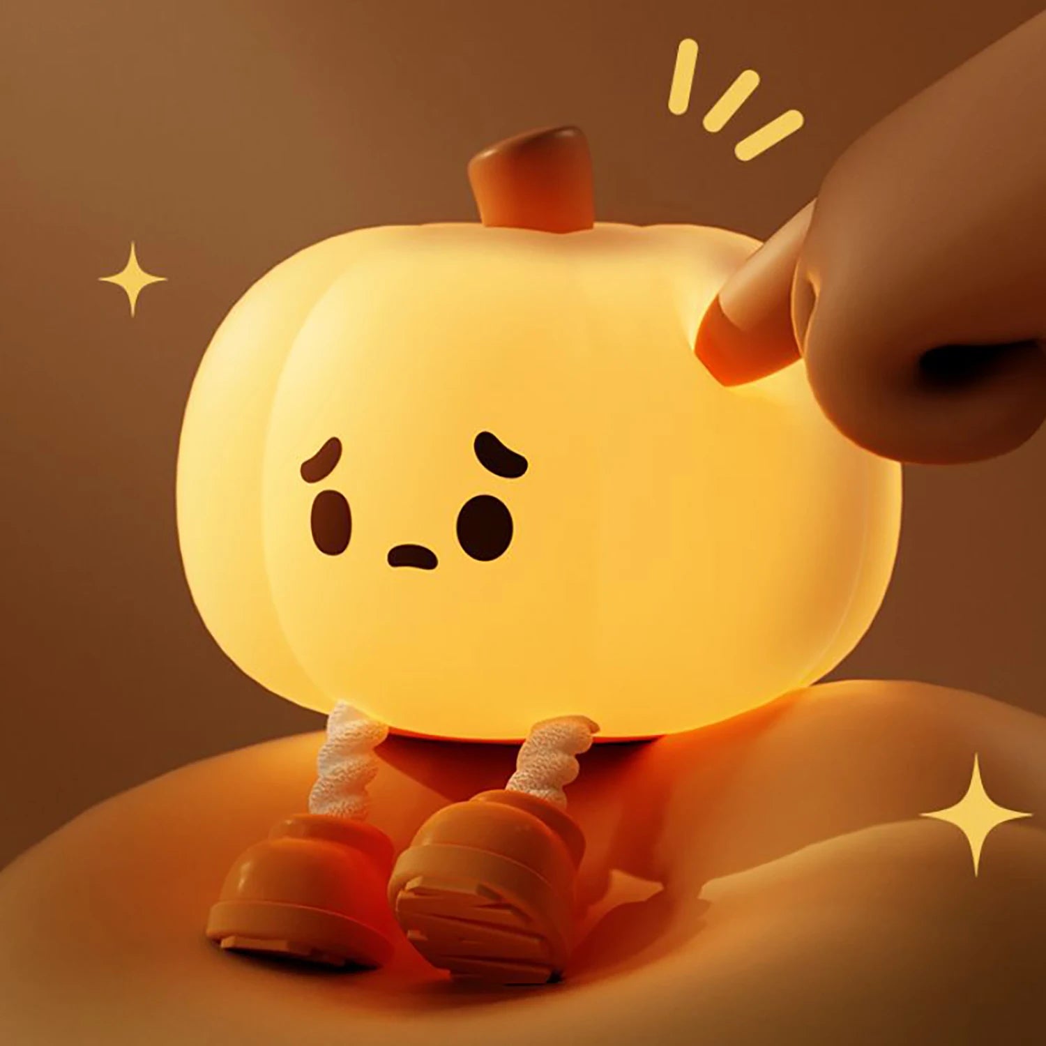 Cute Soft Silicone Pumpkin Night Light