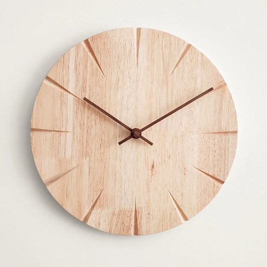 Natural Wooden Wall Clock 