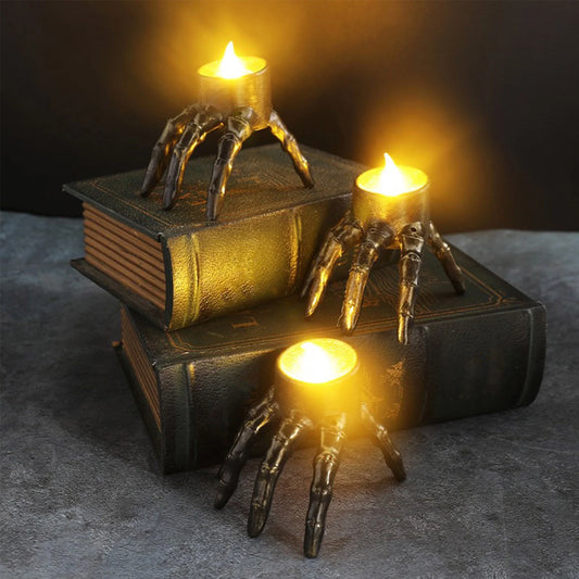 LED Spooky Skeleton Hand Candle